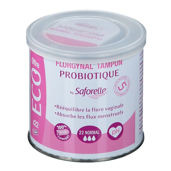 Saforelle Florgynal Tampão Probiótico Normal Par 22