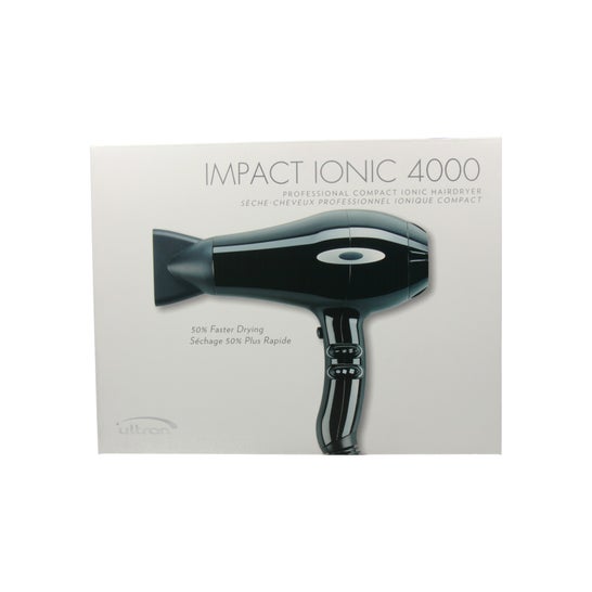 Sinelco Ultron Impact Ionic 4000 Secador de Cabello Negro 1ud