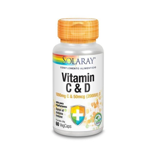 Solaray Vitamina C + D 60caps