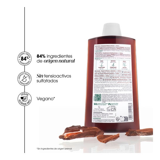 Klorane Champô de Quinina Anticaída Cabelo Enfraquecido 400 ml