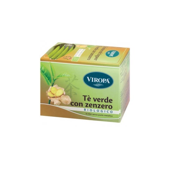 Chá Verde Viropa com 15 Filtros Orgânicos de Gengibre