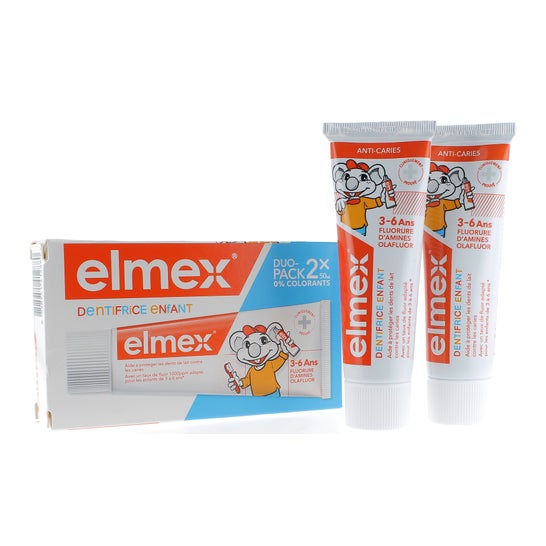 Kit Elmex Pasta Dental Bebé 3-6 Anos 2x50ml