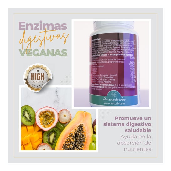 NaturBite Enzimas Digestivas Veganas 250comp