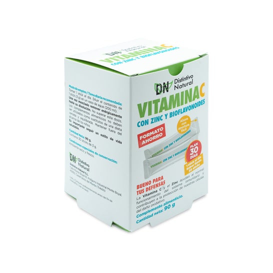 Distintivo Natural Vitamina C Zinco e Bioflavonóides 30 unidades