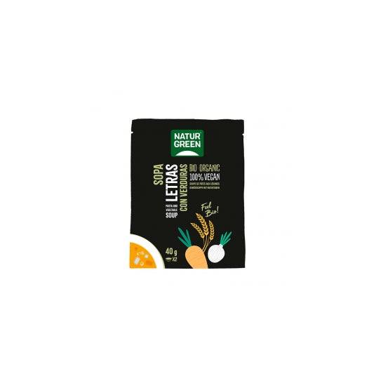 Letras de sopa ecológica Naturgreen com legumes 40 G