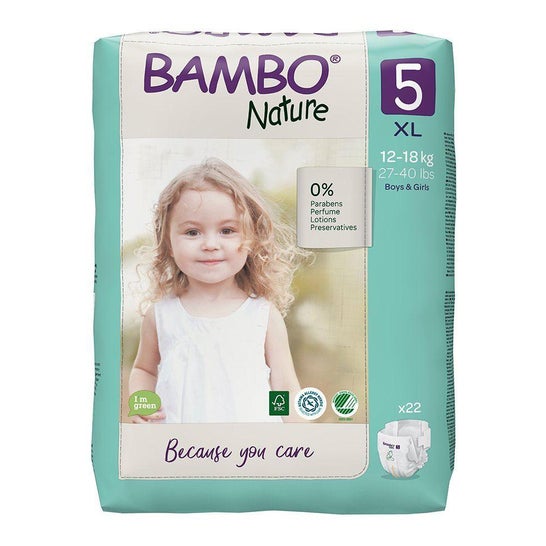 Bambo Nature Nappy Tamanho 5 XL 22 peças