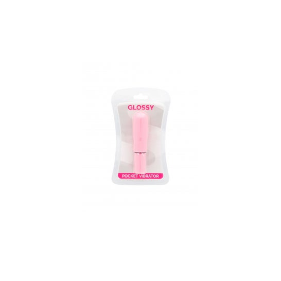 Vibrador de Bolso Brilhante Rosa