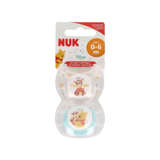 Nuk™ chupeta Disney anatómica tetina de látex tamanho 1 2uds