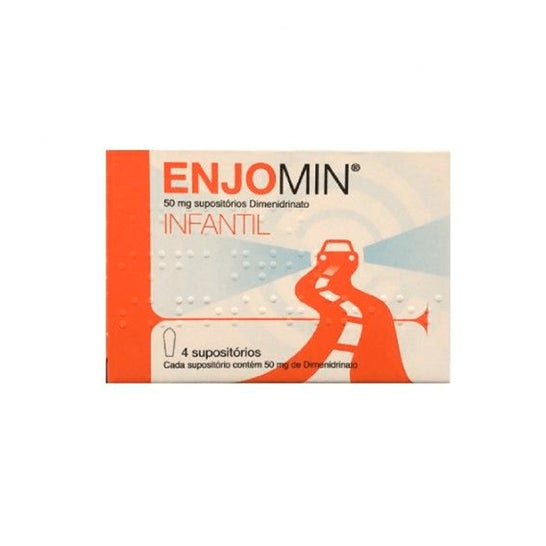 Enjomin 50mg Dimenidrinato Crianças Supositórios 4 Unidades