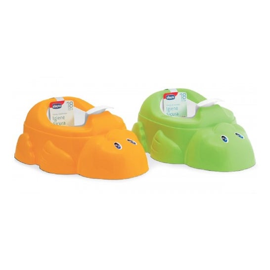 Chicco Potty Paperotto Green or Orange with Garnish 1ud