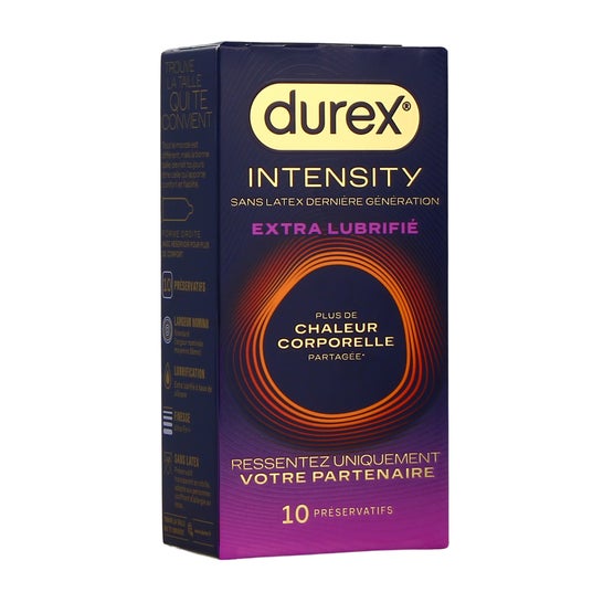 Durex Intensity Extra Lubrificado Calor Corporal 10 Unidades