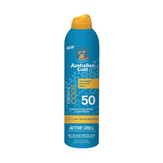 Ouro Australiano Fresco e Refrigerante SPF50 Spray Ativo 177