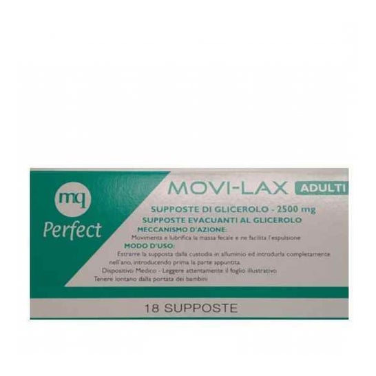 MQ Perfect Movi-Lax Supositórios de Glicerol 2500mg 18 Unidades