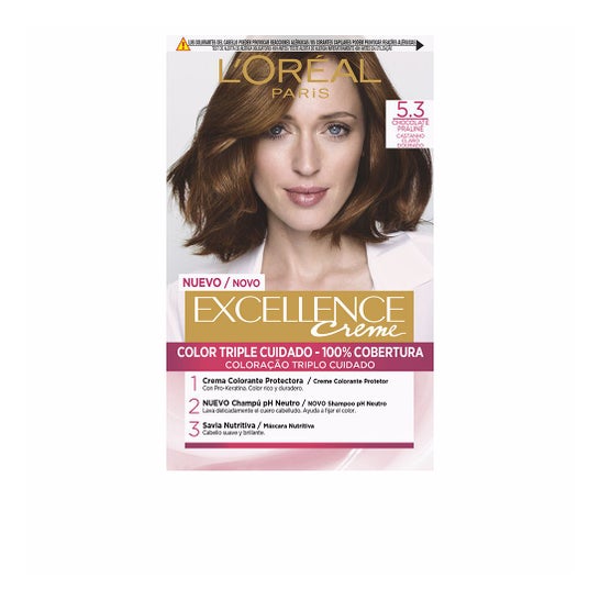 L'Oreal Excellence Creme Hair Dye N5.3 Castanho Claro 1pc