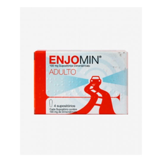 Enjomin 100mg Dimenidrinato Supositórios 4 Unidades