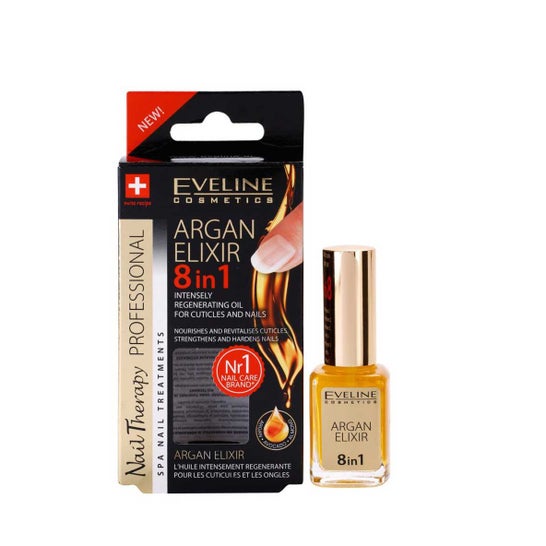 Eveline Cosmetics Nail Therapy Argan Elixir Cutículas e Unhas 12 ml