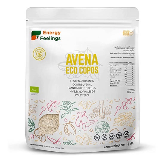 Energy Feelings Copos de Avena Eco Vegan Sin Gluten 1kg