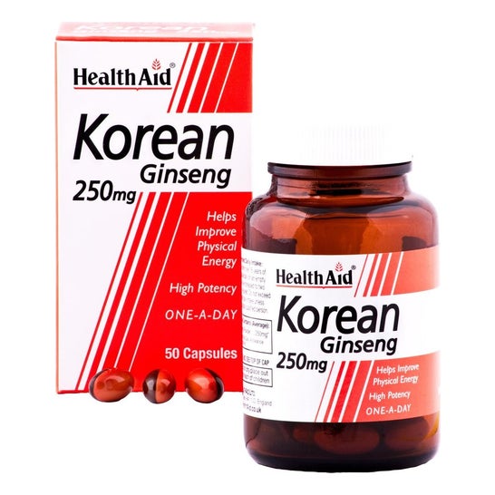 Ajuda de Saúde Ginseng Coreano 250mg 50caps