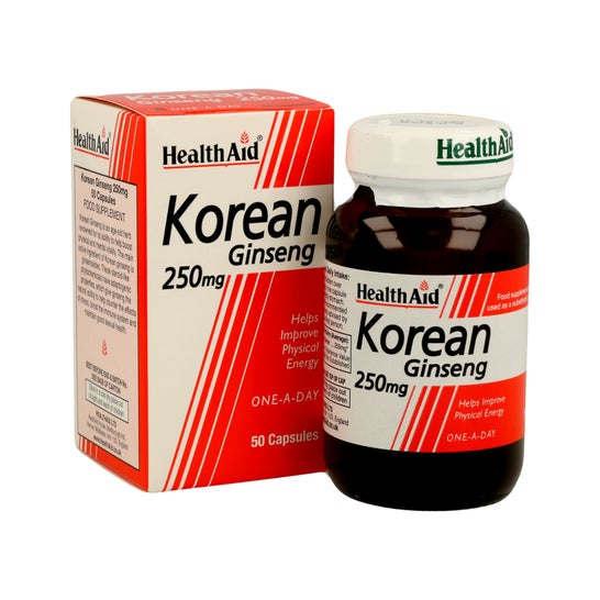 Ajuda de Saúde Ginseng Coreano 250mg 50caps