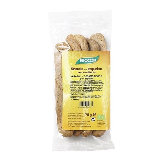 Biocop Snack Spelt Girassóis Sésamo Sésamo 75g