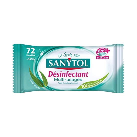 Toalhetes Desinfectantes Sanytol 72 saquetas