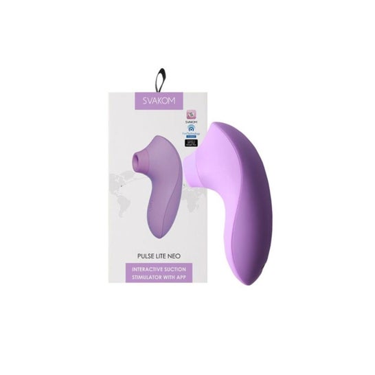 Svakom Pulse Lite Neo Interactive Suction Stimulator App Purple 1 Unidade