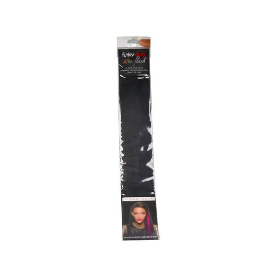 Funky Diva Extensions Color Flash Black Flash 1 Unidade