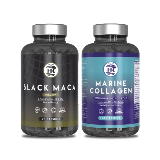 HN Pack Black Maca Premium 120 caps + Colagénio Marinho 120 caps