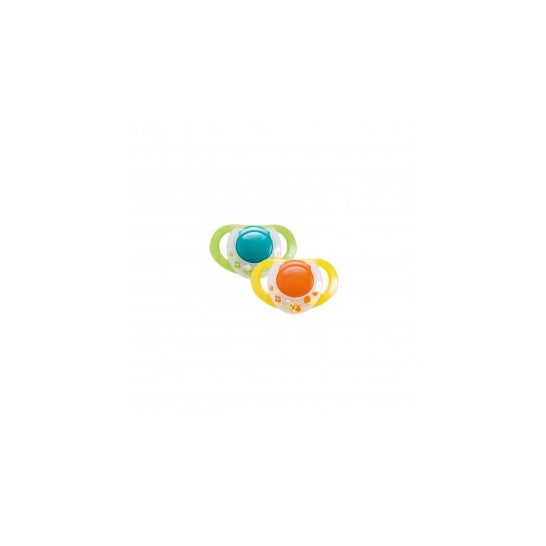 Chicco ™ chupeta fisioterápica tetina de látex anatômica +12 meses de forte 2uds