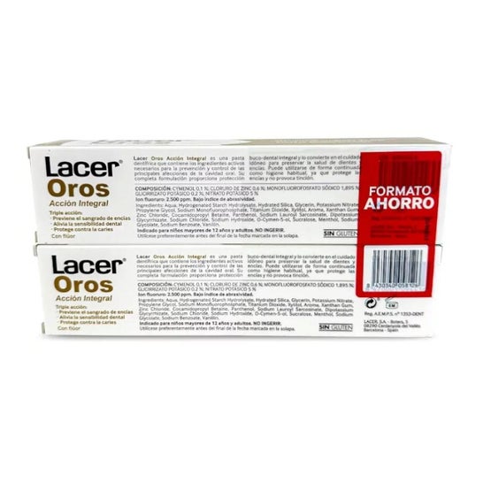 Lacer Oros Acção Integral 2x125ml Lacer Oros Acção Integral 2x125ml