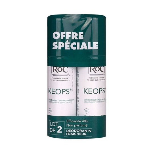 Roc Keops Spray Déodorant Fraîcheur 2 X 100 ml