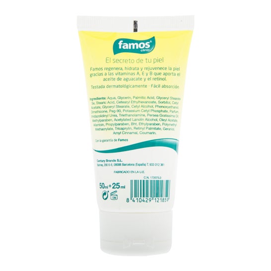 Famos Regenerando Óleo de Abacate Mão Creme de Abacate 75ml