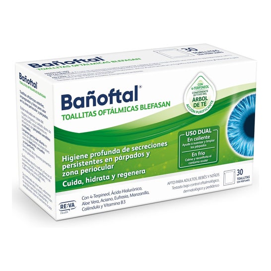 Bañoftal Toalhetes Olhos Blefasan 30 Unidades