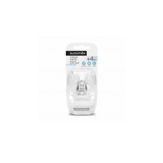 Suavinex ™ tetina de silicone boca larga boca L + 4m 2uds