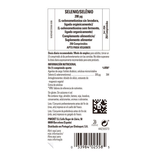 Solgar Selenio 200 Mcg (sin Levadura) 250 Comp