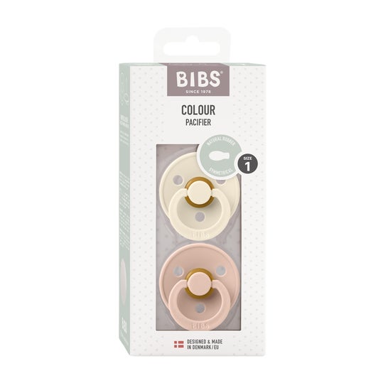Bibs Colour Symmetrical 1 Ivory & Blush 2uds
