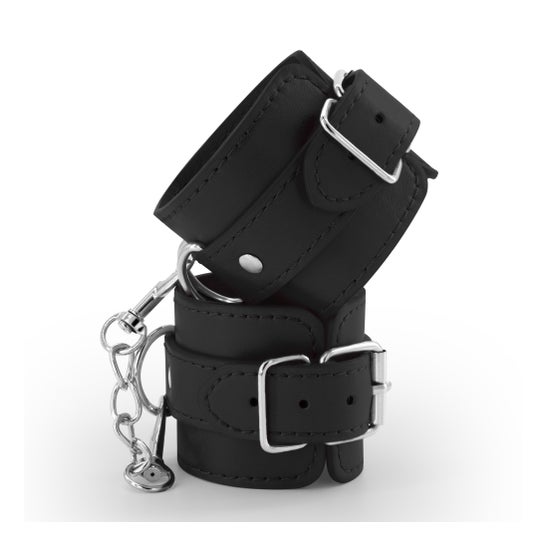 Crushious Bondage Love Algemas de Couro Preto 1 Unidade