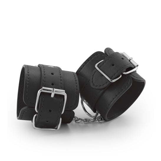 Crushious Bondage Love Algemas de Couro Preto 1 Unidade