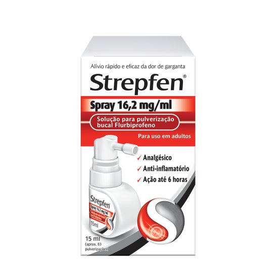 Strepfen Spray 16.2mg/ml Flurbiprofeno Solução Pulverização 15ml