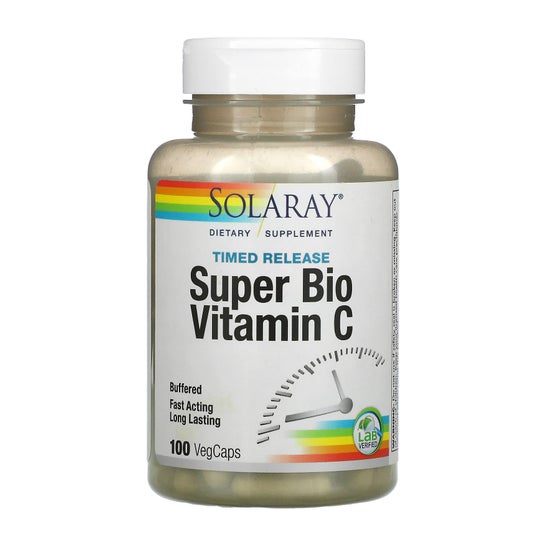 Solaray Super Bio C Tampão 500Mg 30 Cápsulas Vegetais