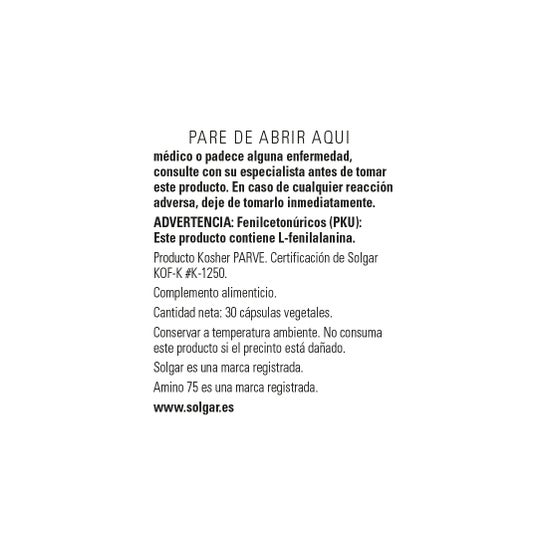 Solgar Amino 75 30cap