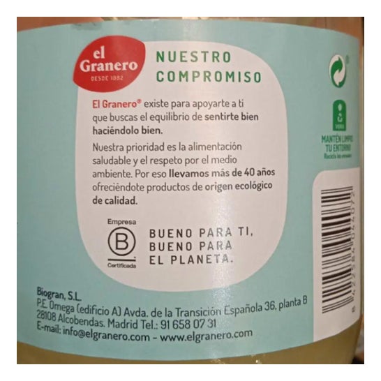 El Granero Integral Coco Virgen Aceite Bio 1000ml