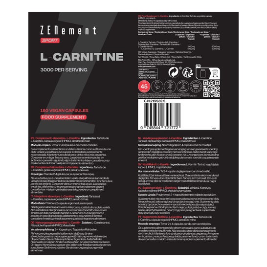 Zenement L-Carnitina 3000 180caps