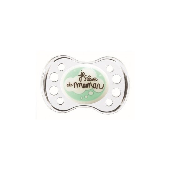 Dodie Pacifier 2ª Idade Duo Night Silicone sem anel Nø36, cor aleatória