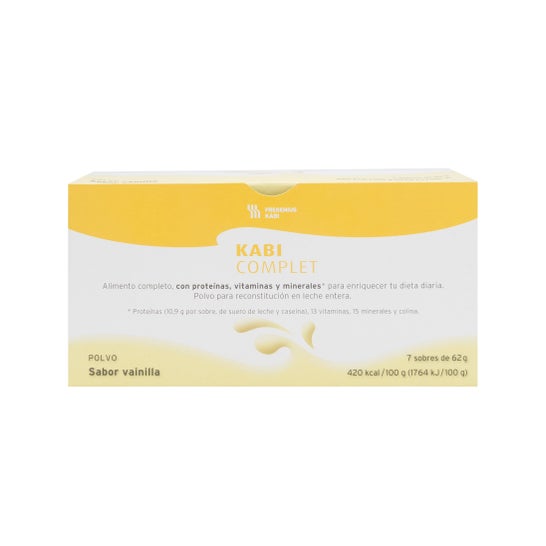 Kabi Complet baunilha em pó 7 saquetas 62g