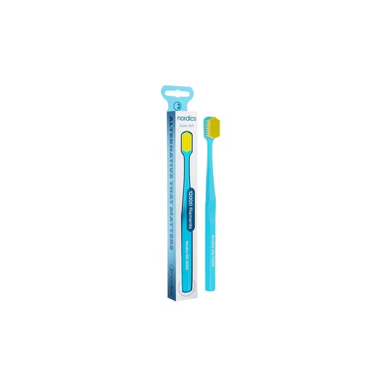Nordics Escova de Dentes Ultra Soft Silk Azul Amarelo 1 unid.