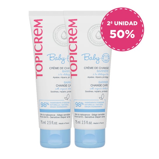 Topicrem Baby Creme Troca de Fraldas Ação Barreira Pack 2x75ml