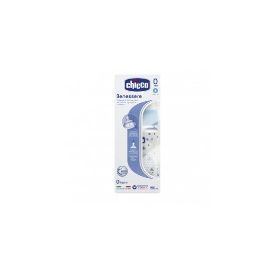 Fluxo Normal de Silicone Chicco Biberon Wb Pp Azul 150