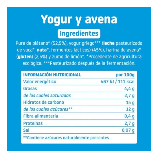 Smileat Pouch Yogur y Avena +12m 100g Smileat Pouch Yogur y Avena +12m 100g
