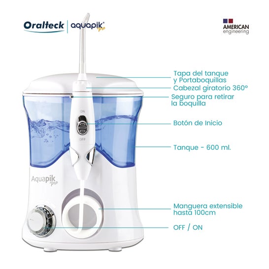 Aquapik Pro Irrigador Bucal Profissional Azul 1 Unidade